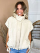 The Cozy Up Sherpa Vest-125 SWEATER-ZENANA-Heathered Boho Boutique, Women's Fashion and Accessories in Palmetto, FL