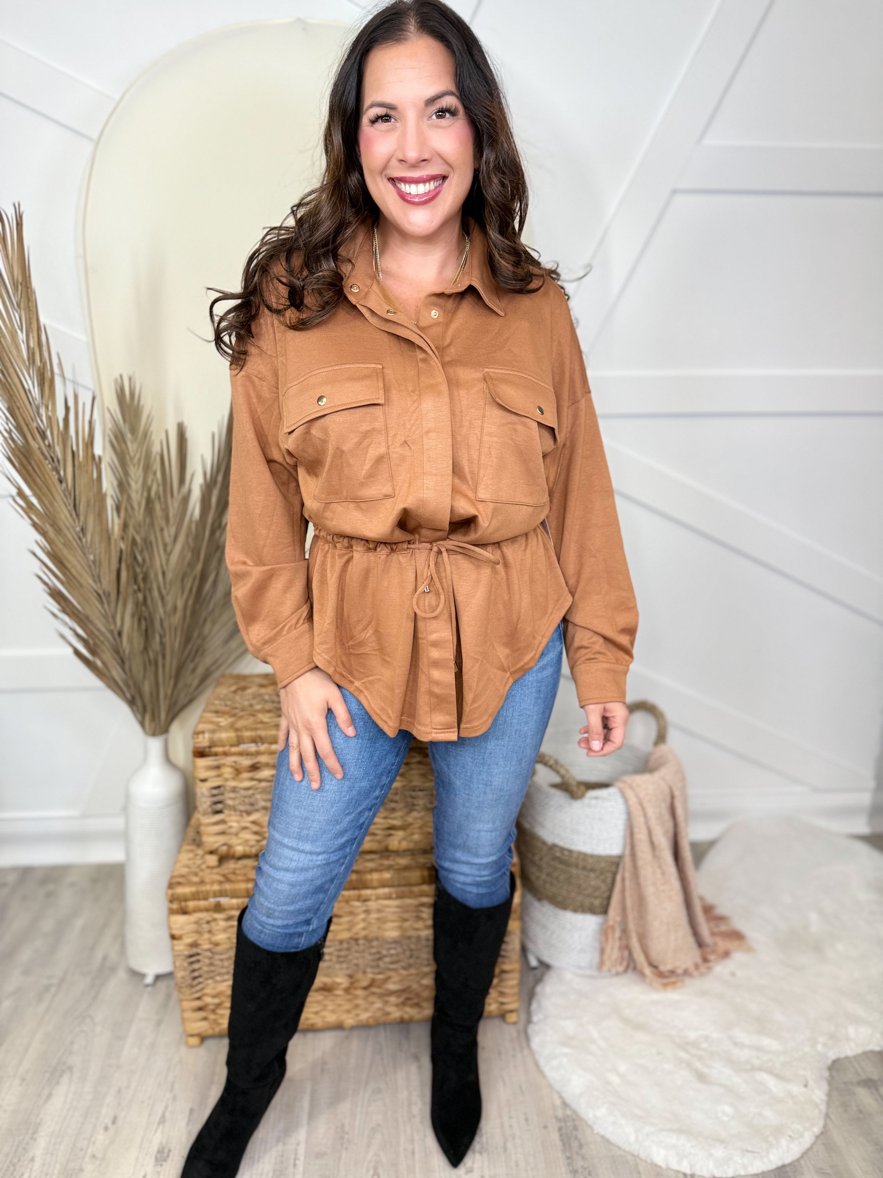 Restock: Mind Your Own Jacket-200 Jackets/Shackets-White Birch-Heathered Boho Boutique, Women's Fashion and Accessories in Palmetto, FL