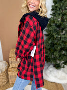 Cabin Check Shacket-200 JACKETS/SHACKETS-WHITE BIRCH-Heathered Boho Boutique, Women's Fashion and Accessories in Palmetto, FL