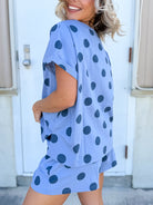 Restock: Poppy Dot Lounge Set-240 ACTIVEWEAR/SETS-ODDI-Heathered Boho Boutique, Women's Fashion and Accessories in Palmetto, FL