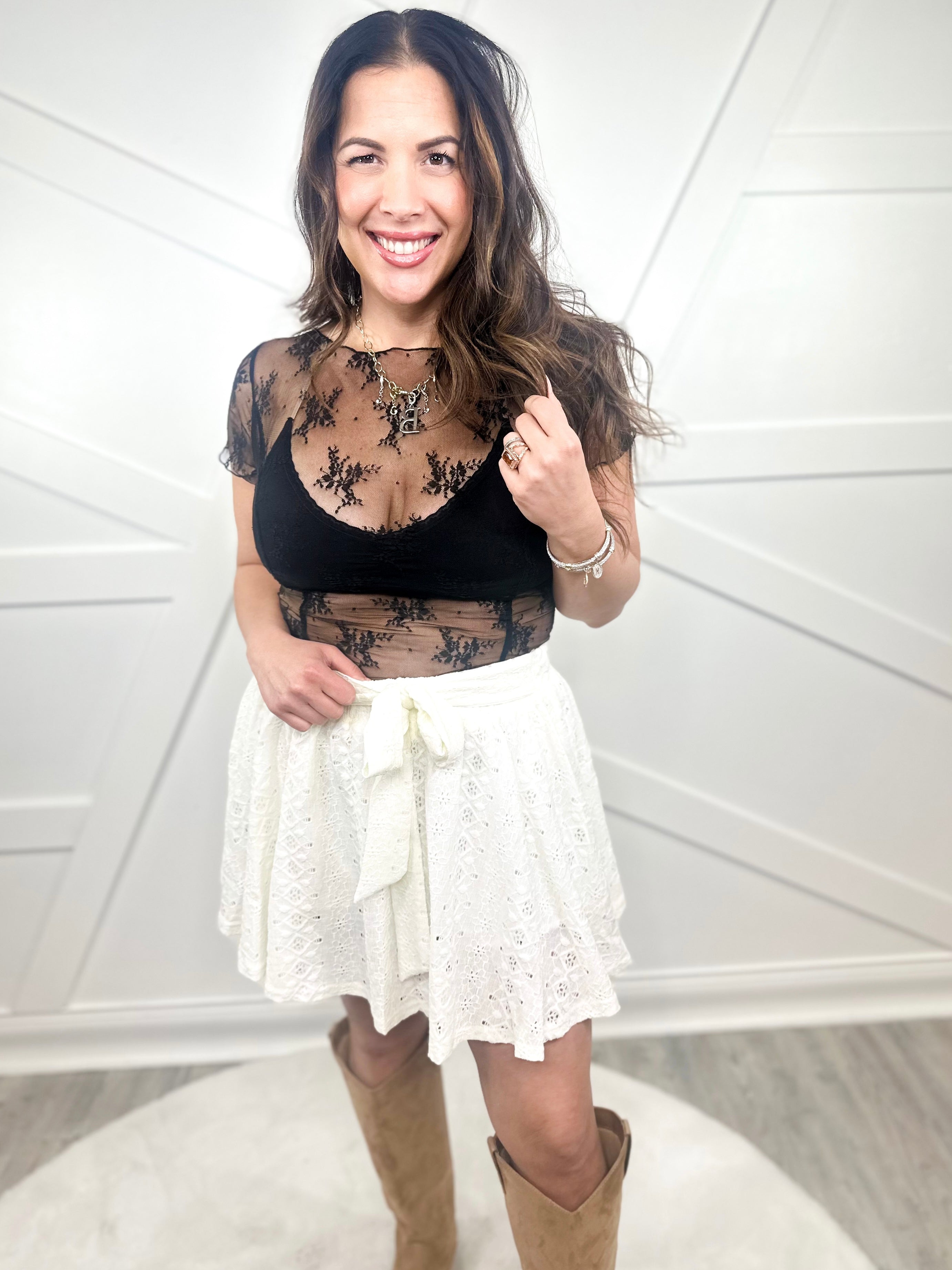 Eloquence Skort-170 Skort/ Skirt-Glam-Heathered Boho Boutique, Women's Fashion and Accessories in Palmetto, FL