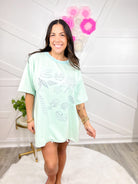 Coastal Oversized Tee-110 Short Sleeve Top-Easel-Heathered Boho Boutique, Women's Fashion and Accessories in Palmetto, FL