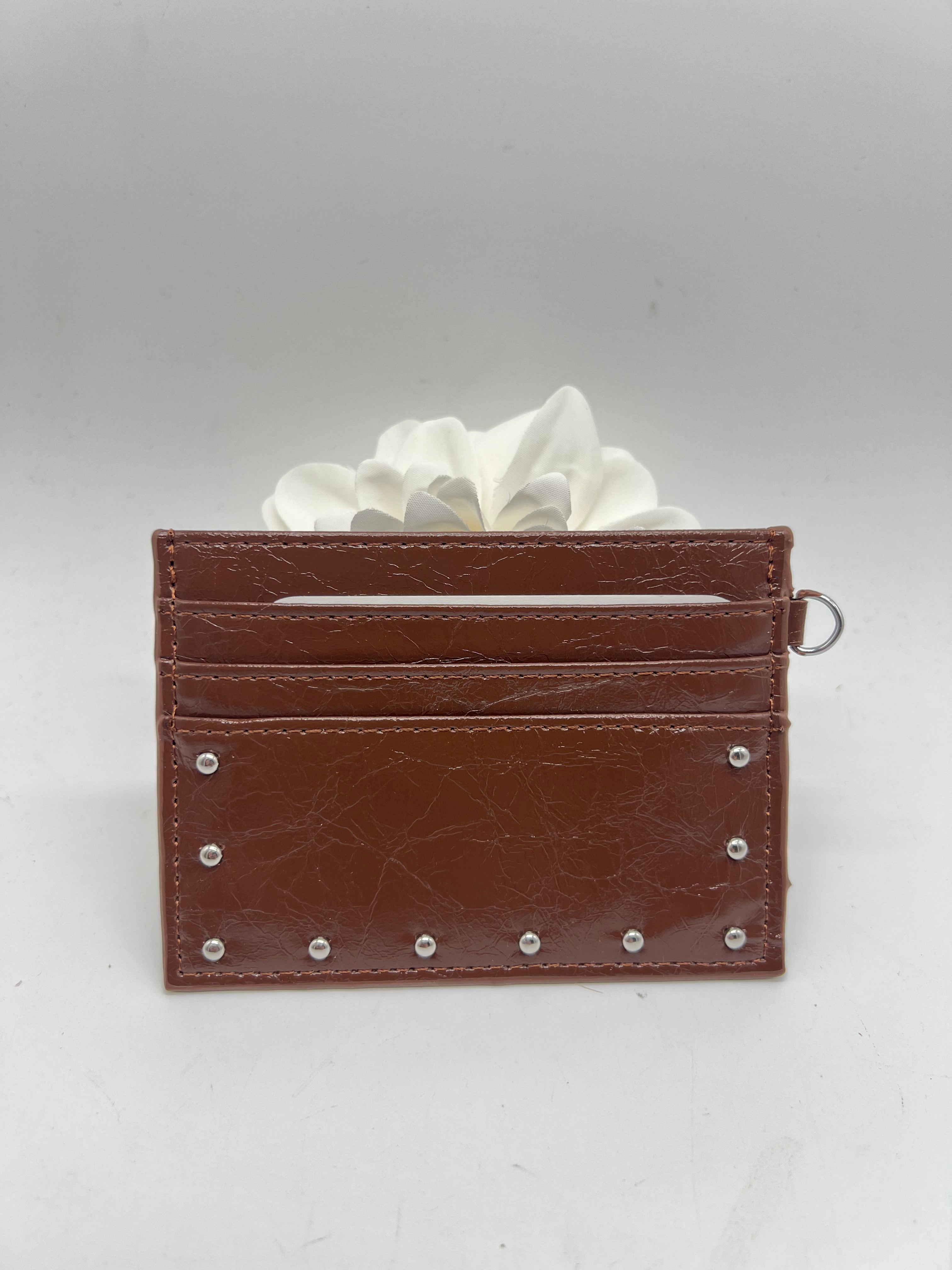 Studded Card Wallet-320 BAGS-UNNI-Heathered Boho Boutique, Women's Fashion and Accessories in Palmetto, FL