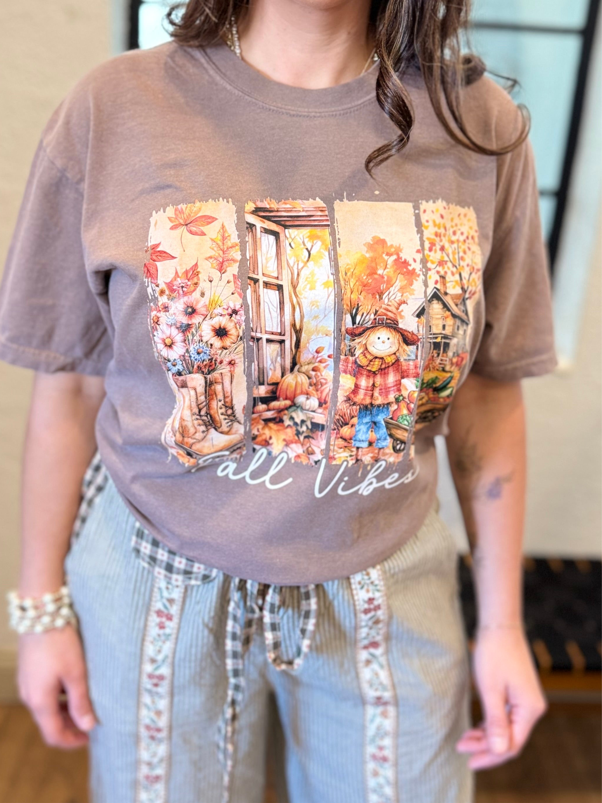 Fall Vibes Scene Graphic Tee-130 Graphic Tees-Heathered Boho-Heathered Boho Boutique, Women's Fashion and Accessories in Palmetto, FL