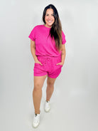 No Second Thoughts Short Sleeve T-Shirt and Shorts Set-240 Activewear/Sets-DOUBLE TAKE-Heathered Boho Boutique, Women's Fashion and Accessories in Palmetto, FL