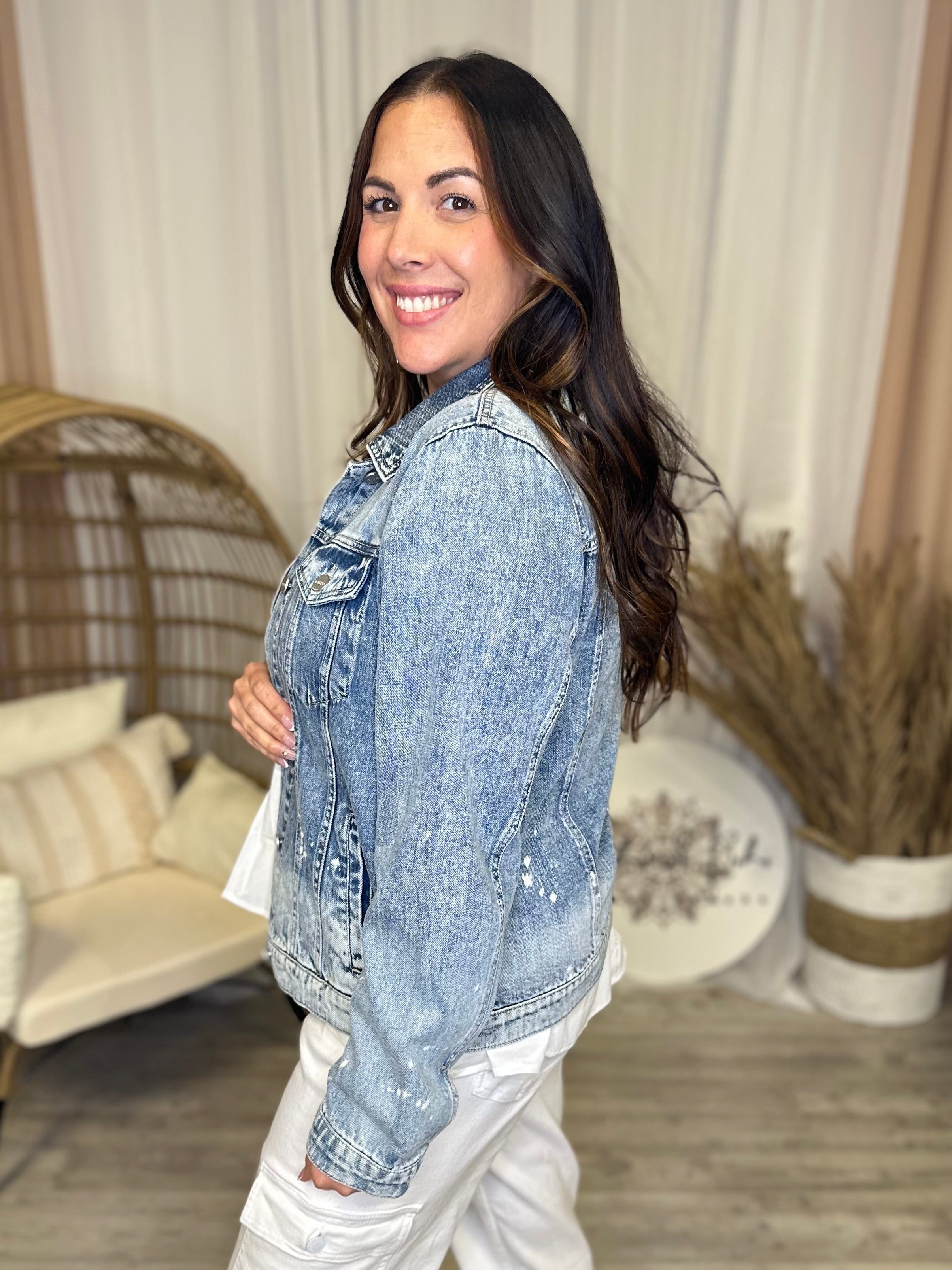 Simply Iconic Jacket-200 JACKETS/SHACKETS-Risen Jeans-Heathered Boho Boutique, Women's Fashion and Accessories in Palmetto, FL