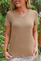 PREORDER: Jess Lea Basic Tee- Mocha-400 Takeover/Pre-Order-Jess Lea-Heathered Boho Boutique, Women's Fashion and Accessories in Palmetto, FL