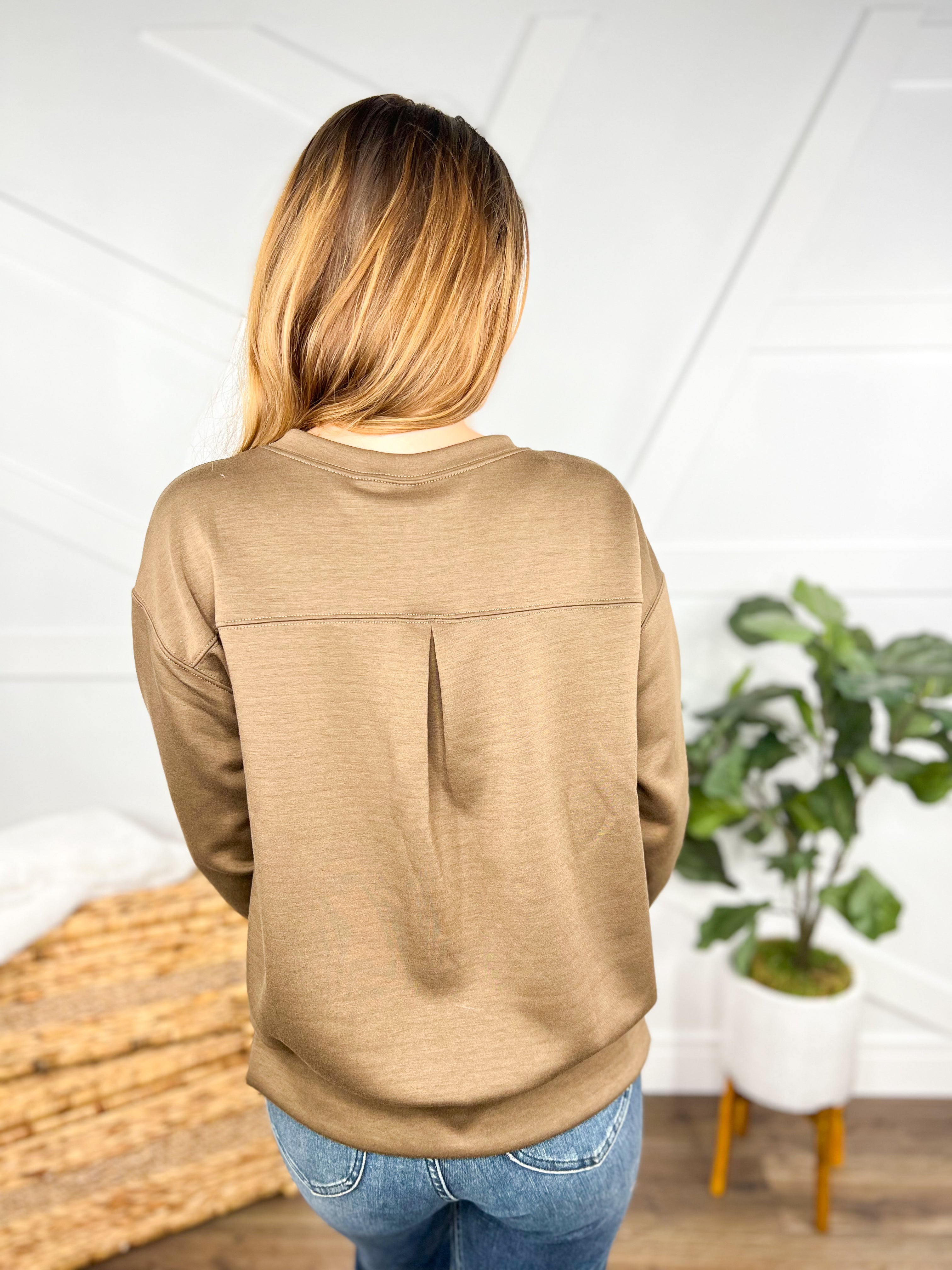 Malibu Pullover - Mocha-120 Long Sleeve Tops-DEAR SCARLETT-Heathered Boho Boutique, Women's Fashion and Accessories in Palmetto, FL