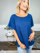 New Life Top-110 Short Sleeve Top-Umgee-Heathered Boho Boutique, Women's Fashion and Accessories in Palmetto, FL