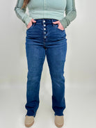 Diamond in the Rough Straight Leg by Judy Blue-190 Jeans-Judy Blue-Heathered Boho Boutique, Women's Fashion and Accessories in Palmetto, FL