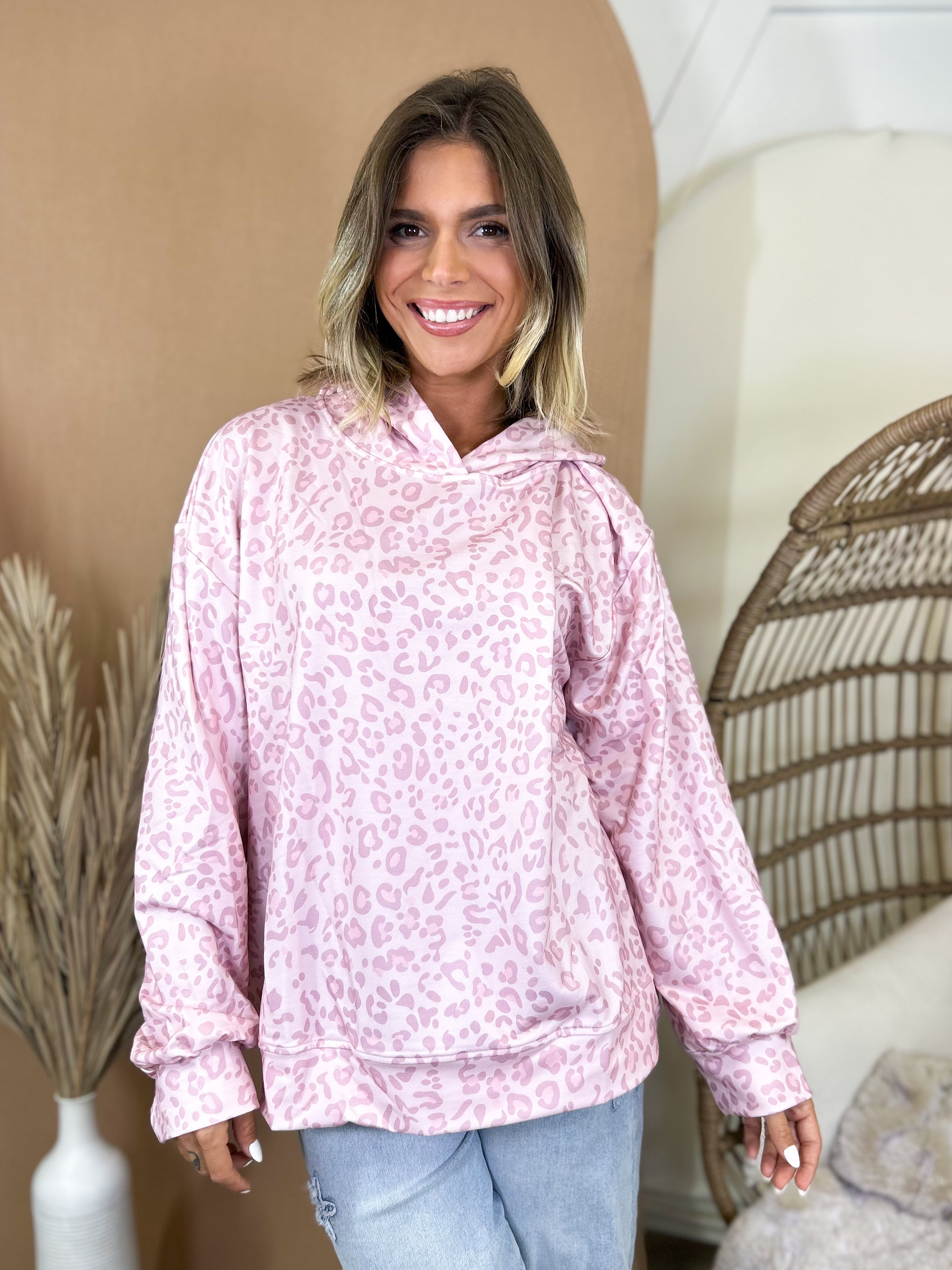 Wild & Cozy Hoodie-210 Hoodies-Lovesoft-Heathered Boho Boutique, Women's Fashion and Accessories in Palmetto, FL
