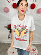 Tacos are my Valentine Graphic Tee-130 Graphic Tees-Heathered Boho-Heathered Boho Boutique, Women's Fashion and Accessories in Palmetto, FL