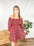 Tartan Dress-230 Dresses/Jumpsuits/Rompers-Simply Southern-Heathered Boho Boutique, Women's Fashion and Accessories in Palmetto, FL