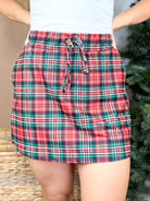 Christmas Plaid Skort-170 Skort/ Skirt-JESS LEA-Heathered Boho Boutique, Women's Fashion and Accessories in Palmetto, FL