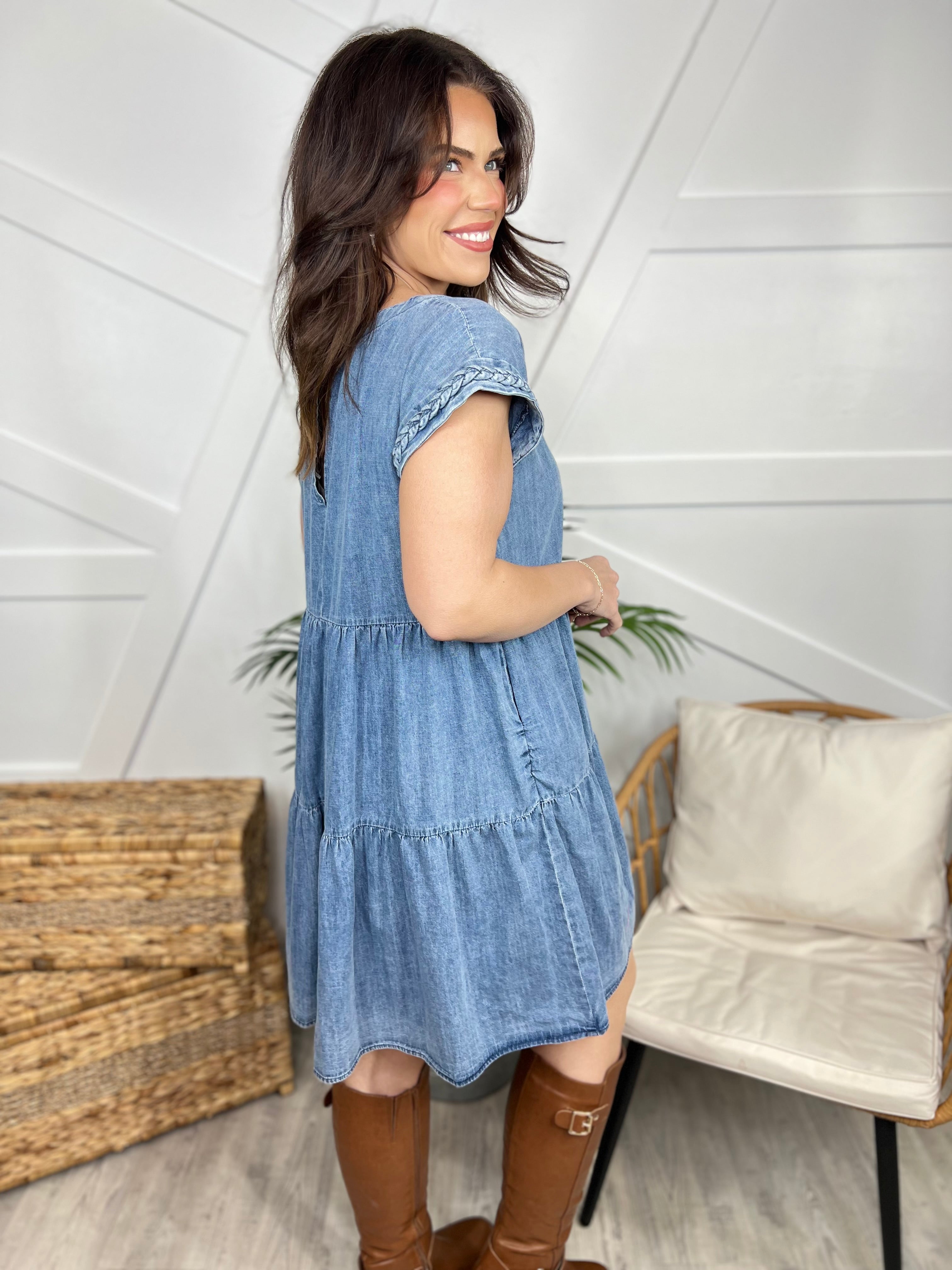 On the Rise Dress-230 Dresses/Jumpsuits/Rompers-She + Sky-Heathered Boho Boutique, Women's Fashion and Accessories in Palmetto, FL