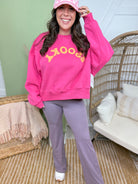 Spooky Poppy Crop Sweatshirt-125 SWEATER-Poppy & Pine-Heathered Boho Boutique, Women's Fashion and Accessories in Palmetto, FL