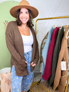 Sophisticate Cardigan-220 Cardigans/ Kimonos-ZENANA-Heathered Boho Boutique, Women's Fashion and Accessories in Palmetto, FL