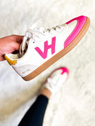 Crisp Sneakers (White Neon Pink)-350 Shoes-Vintage Havana-Heathered Boho Boutique, Women's Fashion and Accessories in Palmetto, FL