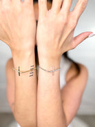 RESTOCK: CZ Thin Cross Slide Bracelet-310 Jewelry-Joseph Anthony NY, Inc-Heathered Boho Boutique, Women's Fashion and Accessories in Palmetto, FL