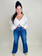 Retro TUMMY CONTROL Wide Legs by Judy Blue-190 Jeans-Judy Blue-Heathered Boho Boutique, Women's Fashion and Accessories in Palmetto, FL