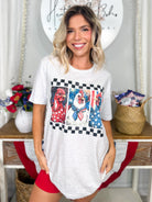 Patriotic Chicken Graphic Tee-130 Graphic Tees-Heathered Boho-Heathered Boho Boutique, Women's Fashion and Accessories in Palmetto, FL
