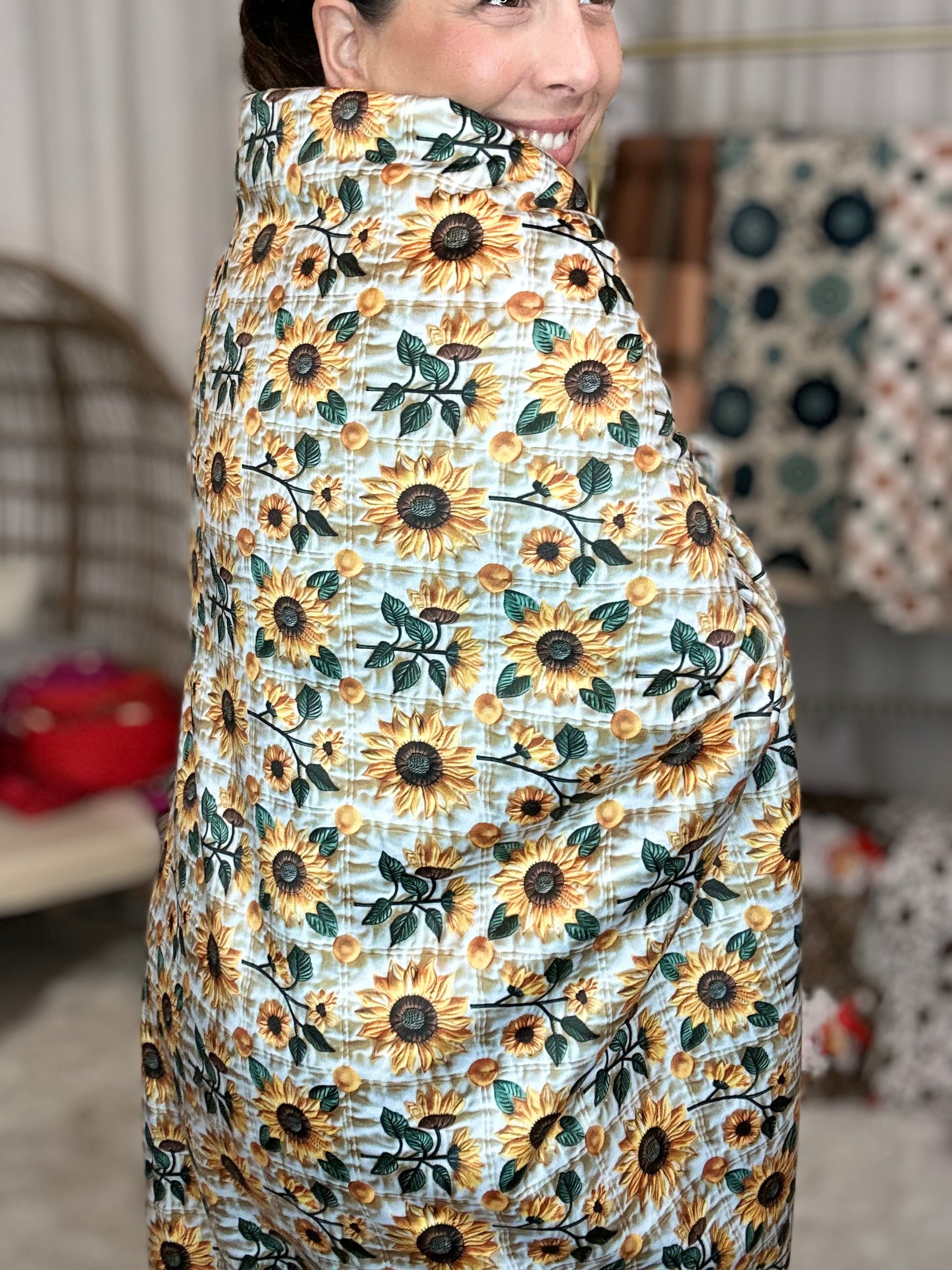 Quilted Sunflower Cloud Luxe Blanket-340 Other Accessories-Heathered Boho-Heathered Boho Boutique, Women's Fashion and Accessories in Palmetto, FL