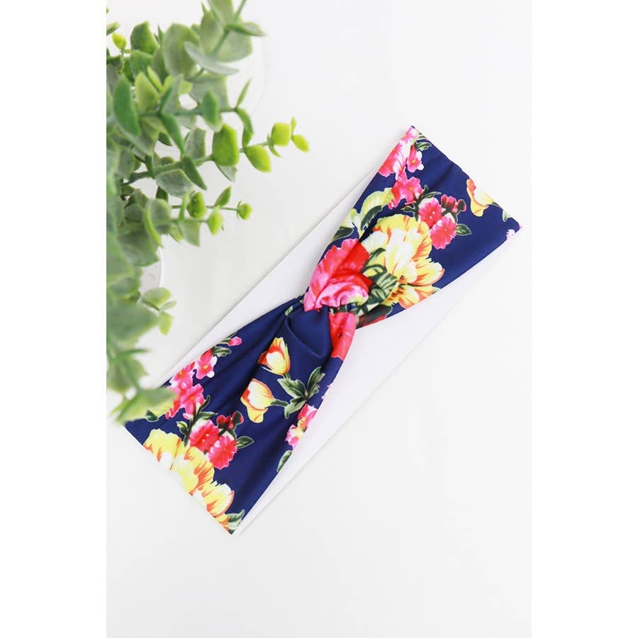 Flower Print Headwrap-Love and Repeat-Heathered Boho Boutique, Women's Fashion and Accessories in Palmetto, FL