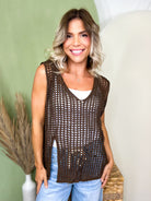 The Coastal Breeze Crochet Vest-100 TANK/CROP TOPS-DAVI & DANI-Heathered Boho Boutique, Women's Fashion and Accessories in Palmetto, FL
