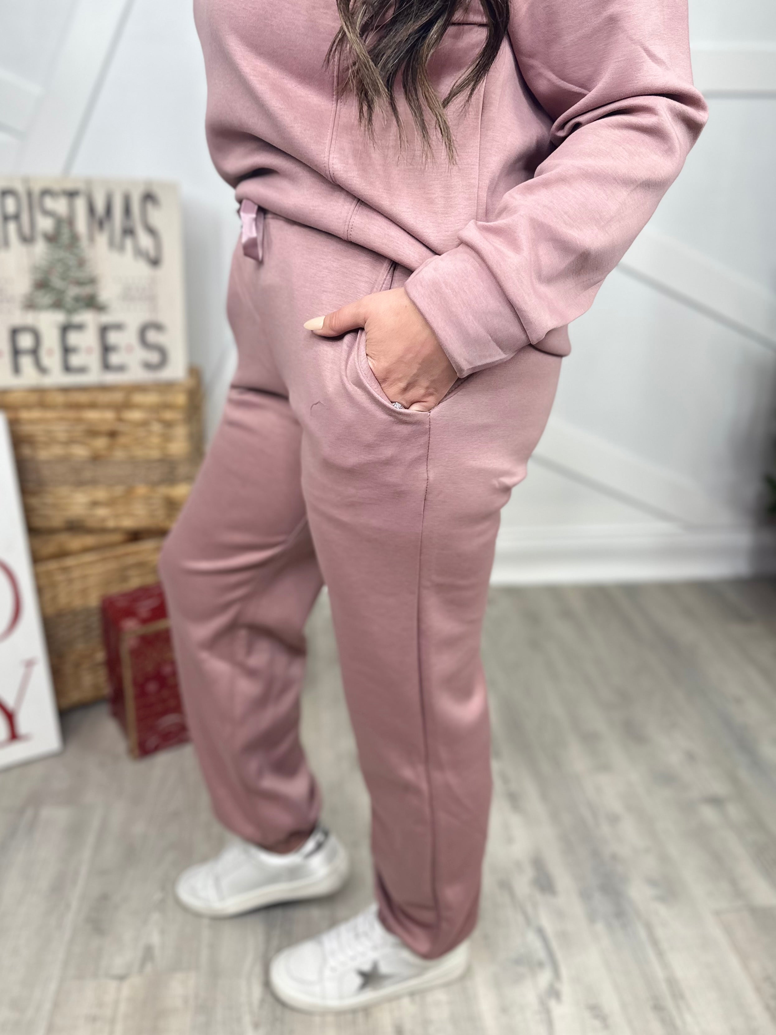 Day Trip Joggers - Mauve-150 PANTS-DEAR SCARLETT-Heathered Boho Boutique, Women's Fashion and Accessories in Palmetto, FL