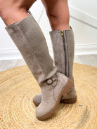 Hay There Boots - Grey Faux Suede-350 Shoes-Corkys-Heathered Boho Boutique, Women's Fashion and Accessories in Palmetto, FL