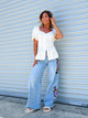 Silken Grace Peplum Blouse
