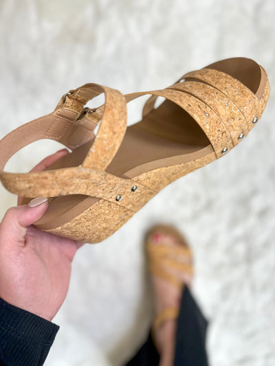 Glitter Cork Giggle Wedges by Corky