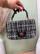 Clueless Plaid Bag-320 BAGS-TOPS HANDBAGS-Heathered Boho Boutique, Women's Fashion and Accessories in Palmetto, FL