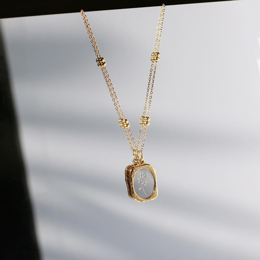 Heirloom Rose Pendant Necklace-310 Jewelry-Millenx Accessories, LLC.-Heathered Boho Boutique, Women's Fashion and Accessories in Palmetto, FL