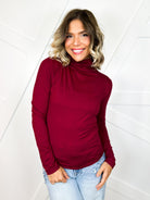 The Everyday Luxe Turtleneck Tunic Top-120 LONG SLEEVE TOPS-ZENANA-Heathered Boho Boutique, Women's Fashion and Accessories in Palmetto, FL