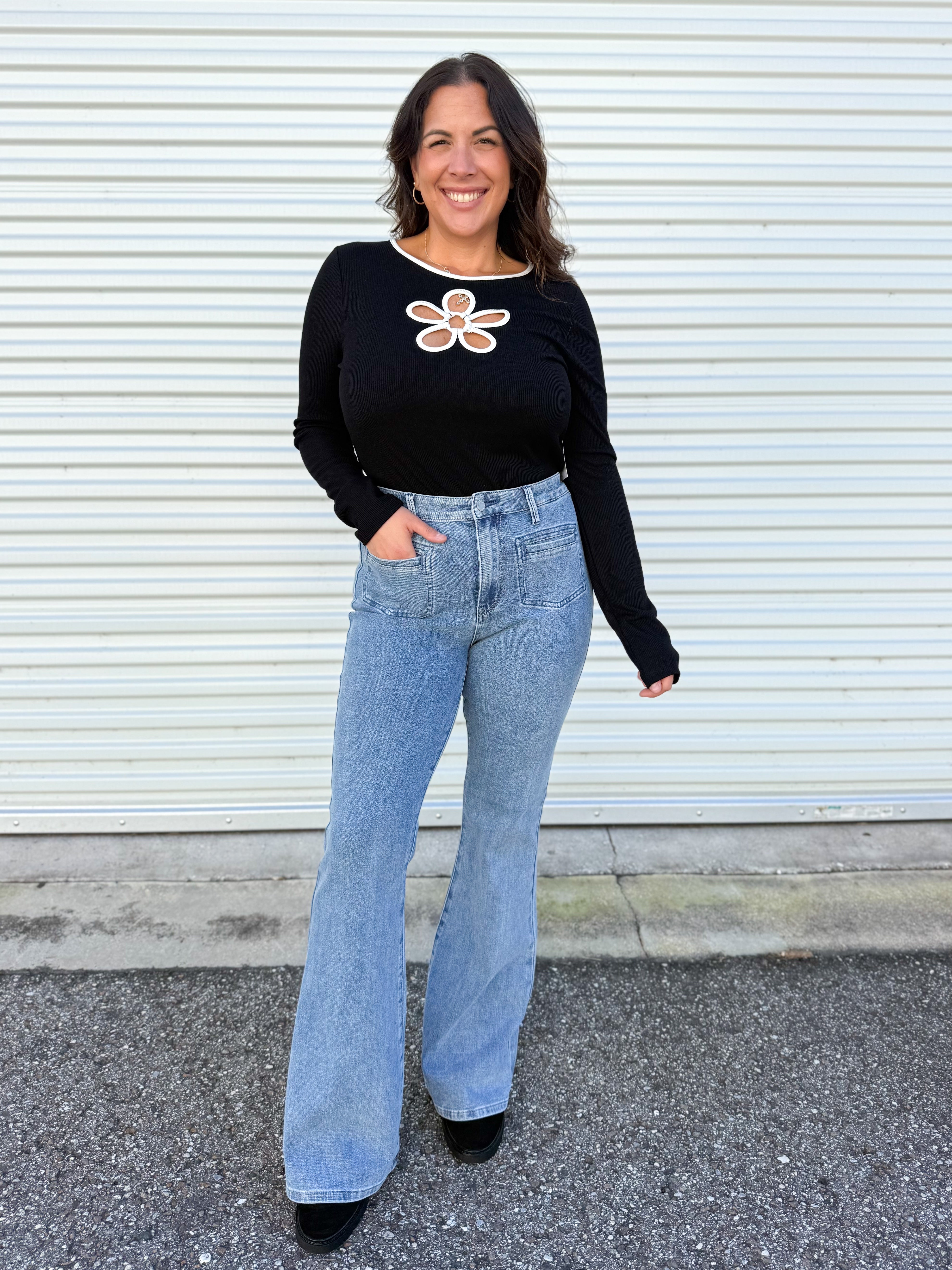 Street Style Flare by Judy Blue-190 JEANS-Judy Blue-Heathered Boho Boutique, Women's Fashion and Accessories in Palmetto, FL