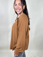 Little Things Long Sleeve Top-120 Long Sleeve Tops-Sew In Love-Heathered Boho Boutique, Women's Fashion and Accessories in Palmetto, FL