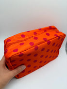 Polka Dot Cosmetic Bag-320 BAGS-MKS AMERICA-Heathered Boho Boutique, Women's Fashion and Accessories in Palmetto, FL