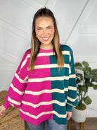 Banded Together Sweater-125 Sweater-First Love-Heathered Boho Boutique, Women's Fashion and Accessories in Palmetto, FL