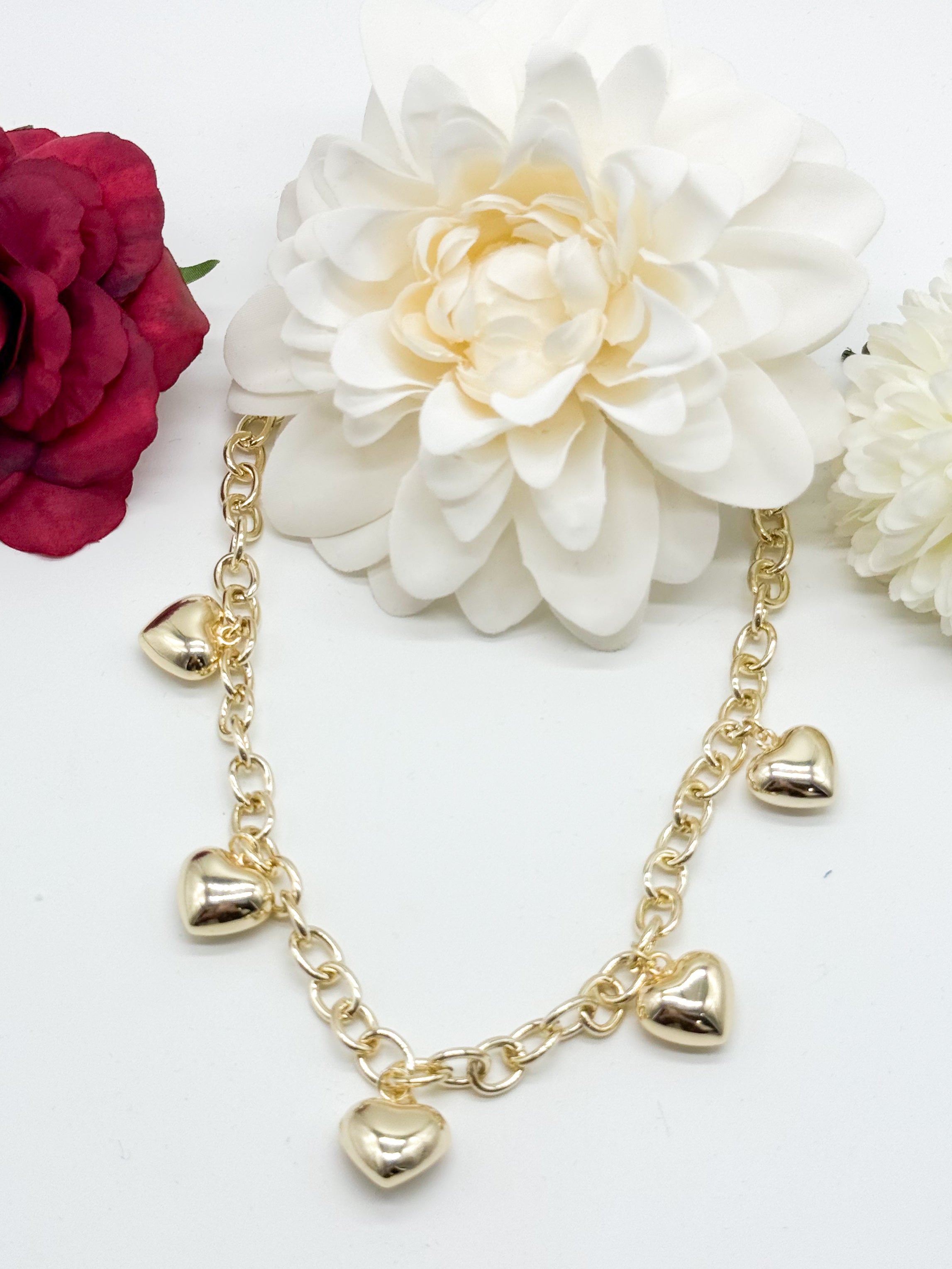 Heart Charm Necklace-310 Jewelry-Millenx Accessories, LLC.-Heathered Boho Boutique, Women's Fashion and Accessories in Palmetto, FL