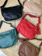 Jakarta Slouchy Shoulder Bag – Ruched Handle-320 Bags-Jen & Co.-Heathered Boho Boutique, Women's Fashion and Accessories in Palmetto, FL