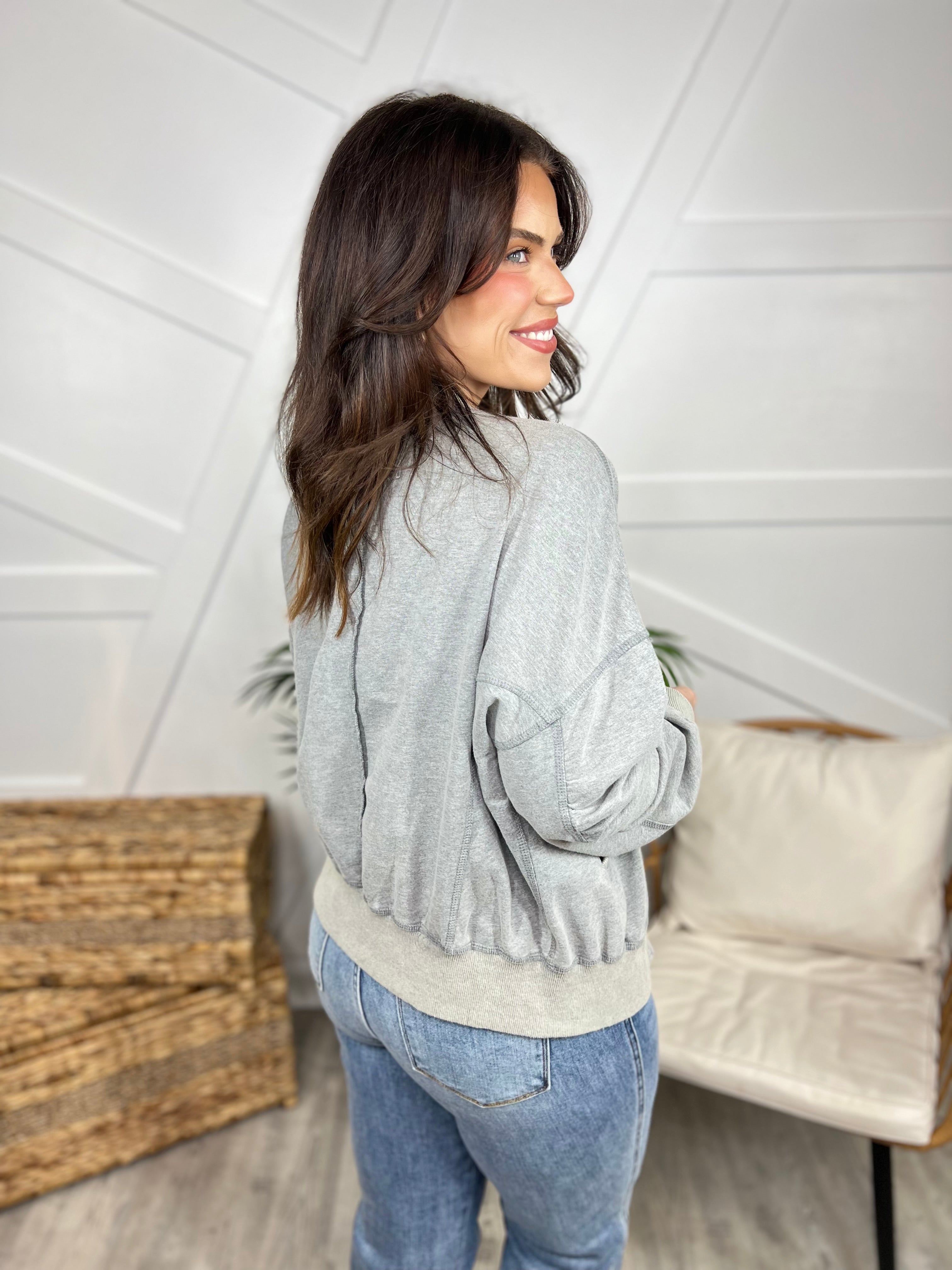 Squad Jacket-200 JACKETS/SHACKETS-White Birch-Heathered Boho Boutique, Women's Fashion and Accessories in Palmetto, FL