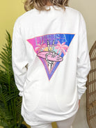 Make Some Waves-Pocket/Back- Graphic Long Sleeve-130 Graphic Tees-Heathered Boho-Heathered Boho Boutique, Women's Fashion and Accessories in Palmetto, FL