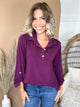 The Easy Does It Collared Top-120 LONG SLEEVE TOPS-DEAR SCARLETT-Heathered Boho Boutique, Women's Fashion and Accessories in Palmetto, FL