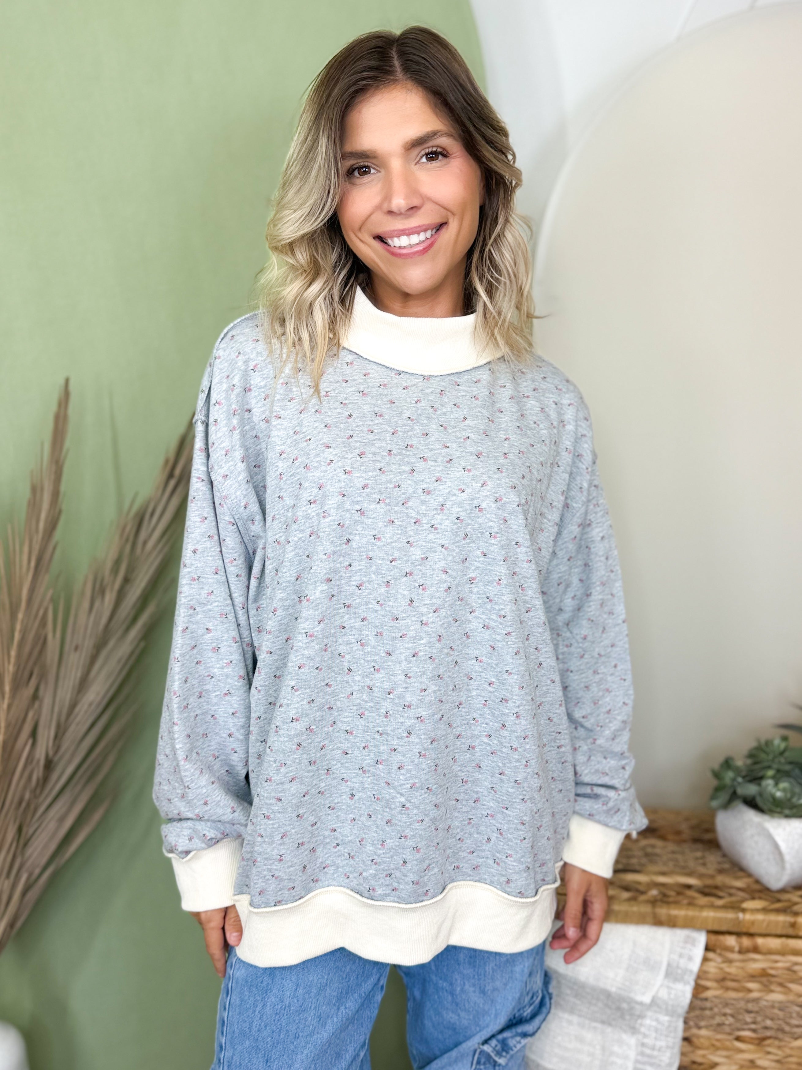 Silver Lining Sweater-125 SWEATER-HEIMISH-Heathered Boho Boutique, Women's Fashion and Accessories in Palmetto, FL