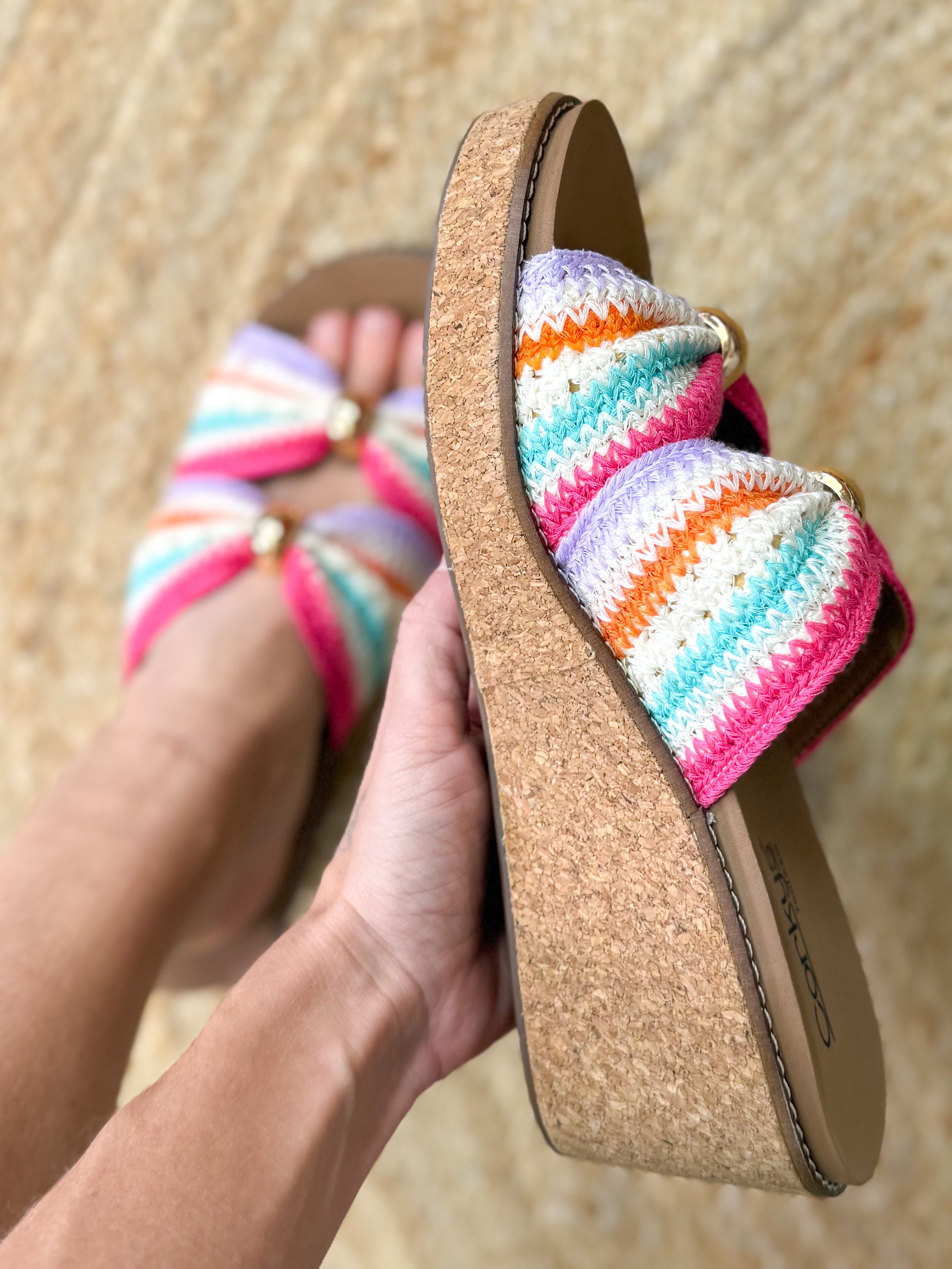 Miss Understood Wedges - Multi-350 Shoes-Corkys-Heathered Boho Boutique, Women's Fashion and Accessories in Palmetto, FL