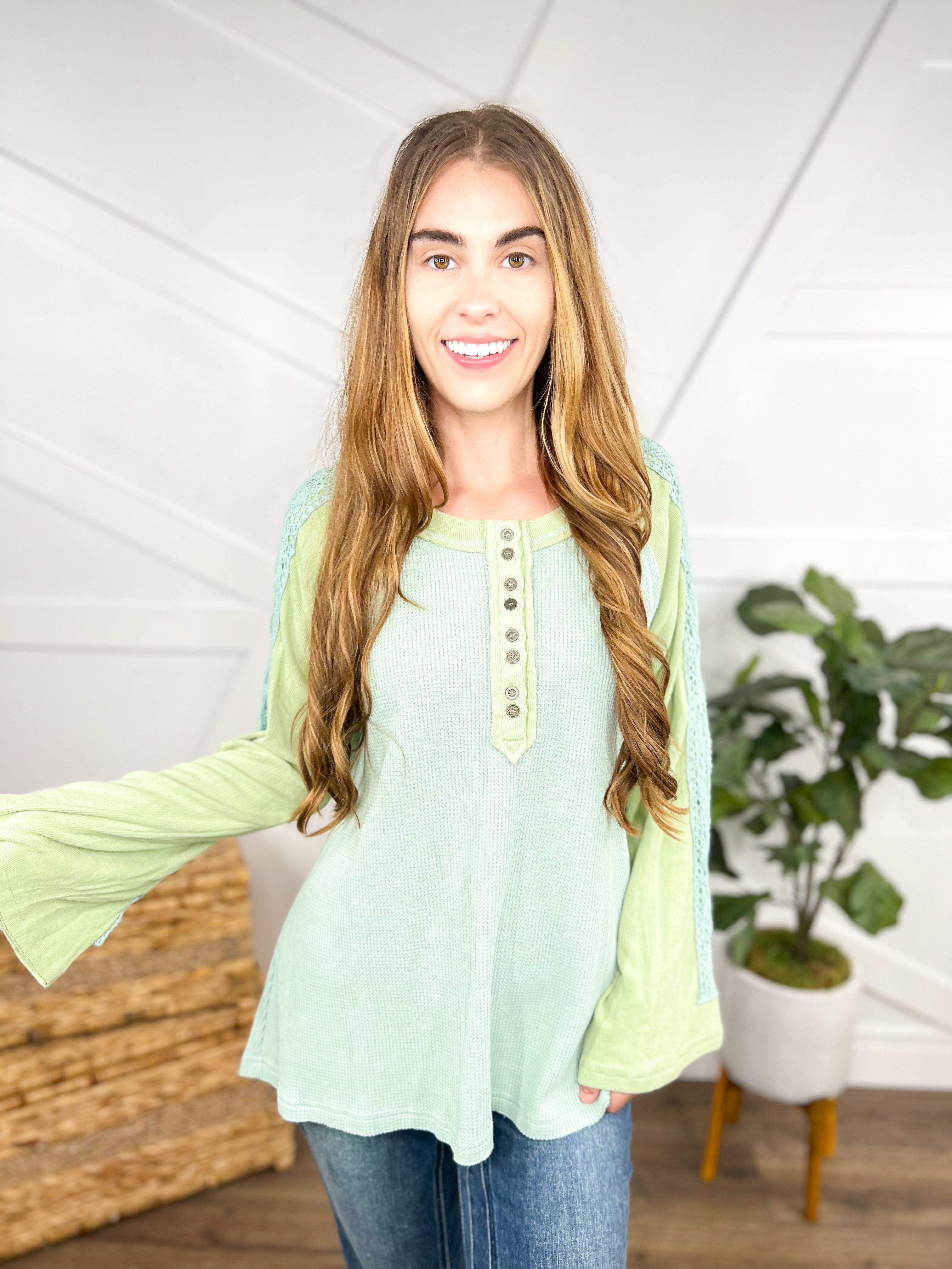 Loving Thoughts Top-120 Long Sleeve Tops-Pol-Heathered Boho Boutique, Women's Fashion and Accessories in Palmetto, FL