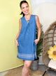 Easy Tide Denim Dress-230 DRESSES/JUMPSUITS/ROMPERS-ODDI-Heathered Boho Boutique, Women's Fashion and Accessories in Palmetto, FL