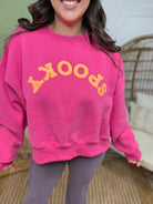 Spooky Poppy Crop Sweatshirt-125 SWEATER-Poppy & Pine-Heathered Boho Boutique, Women's Fashion and Accessories in Palmetto, FL