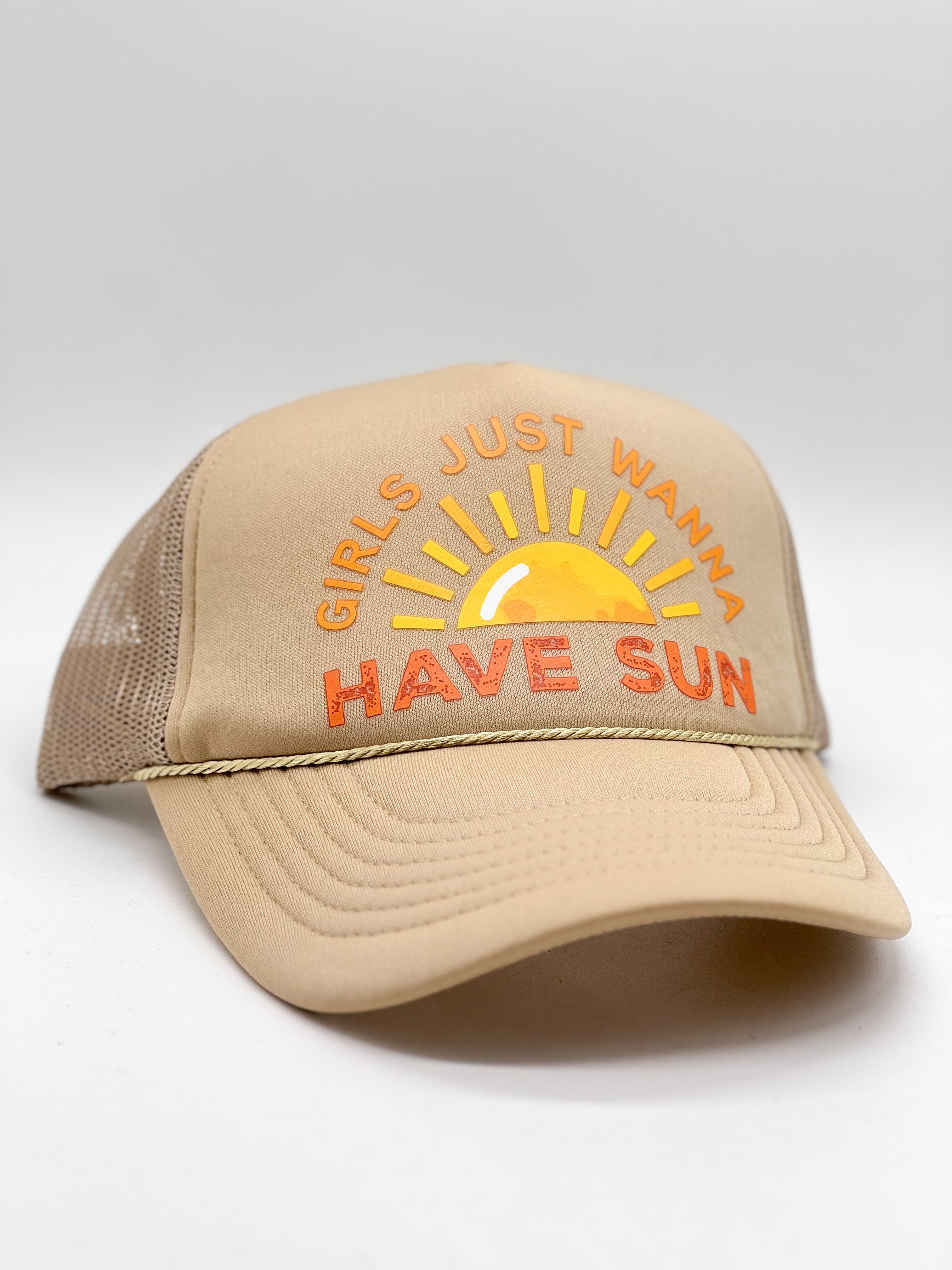 Girls Just Wanna Have Sun Hat-330 Headwear-VIBES HAT COMPANY-Heathered Boho Boutique, Women's Fashion and Accessories in Palmetto, FL